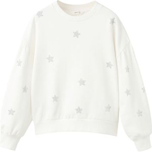 MANGO KIDS Sweatshirt 'STARRY'  zilver / offwhite