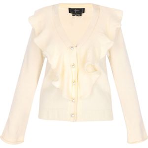 faina Gebreid vest  wolwit