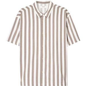 Bershka Overhemd  camel / wit