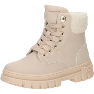 Tommy Hilfiger - Winterlaarzen - Beige - Veterlaarzen met Blokhak
