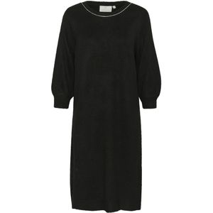 Kaffe Gebreide jurk 'KA Meridith'  zwart / zilver