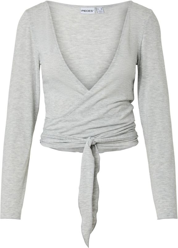 PIECES Top 'PCROYA'  lichtgrijs