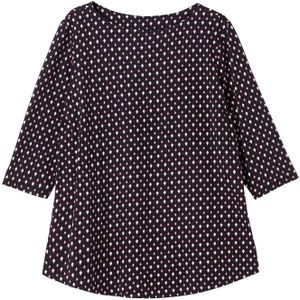 SHEEGO Shirt  donkerblauw / cranberry / wit