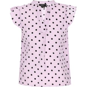 faina Blouse 'Fashion Look'  pastellila / zwart