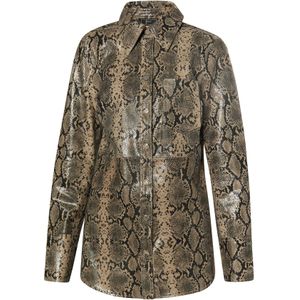 faina Blouse  beige / bruin / zwart