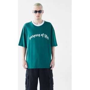 VAMOS CLO Shirt 'Forget-me-not'  groen / wit