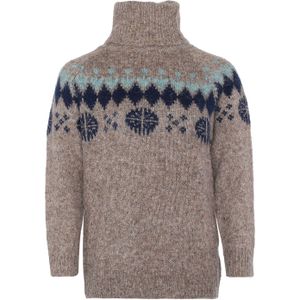 Jalene Trui  beige / navy / lichtblauw