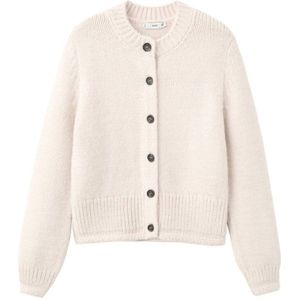 MANGO Gebreid vest 'Samantha'  nude