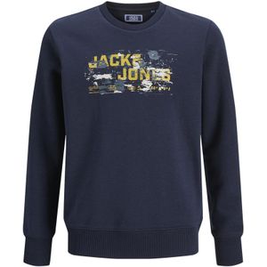 Jack & Jones Junior Sweatshirt  donkerblauw / geel / wit