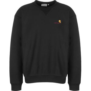 Carhartt WIP Sweatshirt 'American Script'  zwart