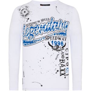 CIPO & BAXX Shirt  blauw / zwart / wit