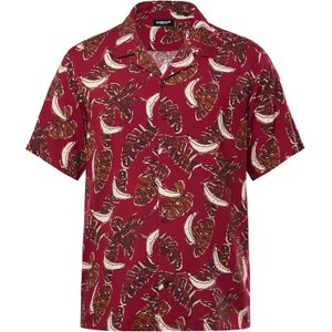 Men Plus Overhemd  lichtbeige / bruin / bordeaux