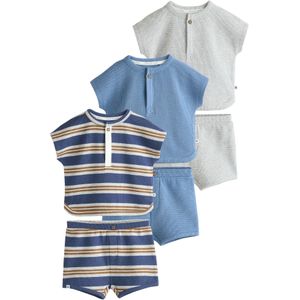 Next Set  blauw / navy / bruin / lichtgrijs