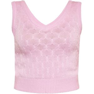 swirly Gebreide bodywarmer  rosa