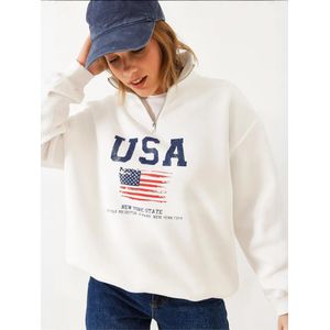 Bianco Lucci Sweatshirt  blauw / donkerrood / wit