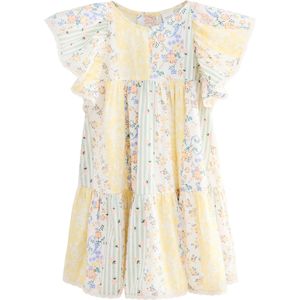 Next Jurk  lichtblauw / geel / pastelgroen / wit
