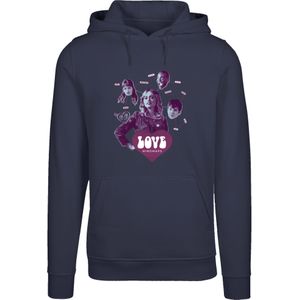 F4NT4STIC Sweatshirt 'Sex Education Love Mindmaps Netflix TV Series'  donkerblauw / bessen / wit