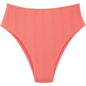 OTTO Copenhagen Studios - Highwaist Bikinibroekje - Abrikoos - Recycling-polyamide - Ribmateriaal
