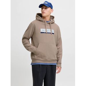 Jack & Jones - JORINWOOD BLOCK BRANDING - Hoodie - Mocha meringue - Met Capuchon