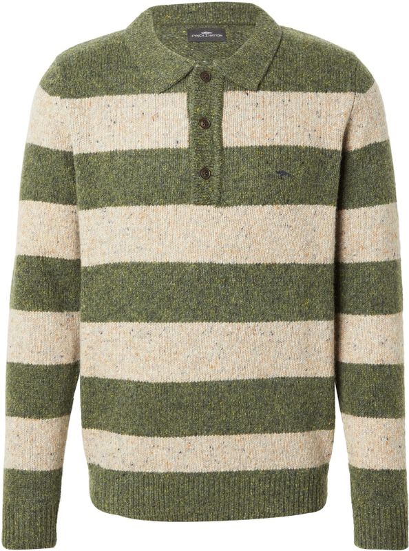 FYNCH-HATTON - Trui - Beige - Donkergroen - Knitwear