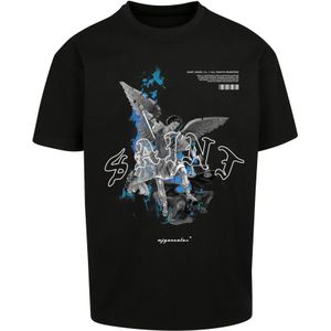 MJ Gonzales Shirt 'Saint V.1'  blauw / grijs / zwart / wit