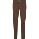 Broek ELIBESSO - Bruin - Five-Pocket Model - Met Elastische Inzetten