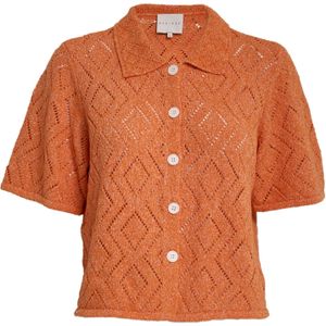 DESIRES Gebreid vest 'Elsa'  oranje