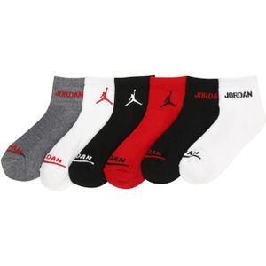 Jordan - Sokken - Grijs Rood Zwart Wit - 6er Pack