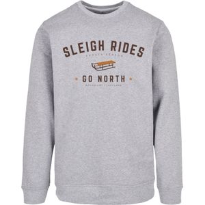 F4NT4STIC Sweatshirt 'Schlittenfahren Weihnachten Christmas'  bruin / grijs