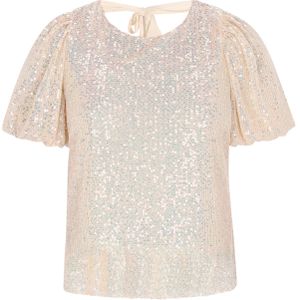 faina Blouse 'Fashion Look'  beige / zilver