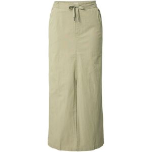 Roxy - Iconic Land - Midi Rok - Zwart - Middelzware Popeline Katoen-Elastaan