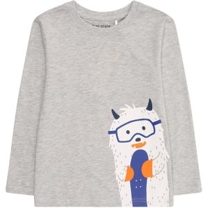 BLUE SEVEN Shirt  blauw / grijs gemêleerd / oranje / wit