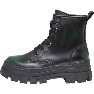 BUFFALO Veterlaarsjes 'Aspha'  groen / zwart