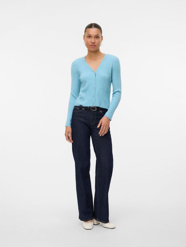 Vmfoolive - Gebreid Vest - Regular Fit - V-Hals - Lange Mouwen