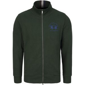 La Martina Sweatvest 'MBF301'  donkergroen