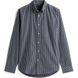 TOMMY HILFIGER - Overhemd - Zwart/Wit - Gestreept - Lange Mouw