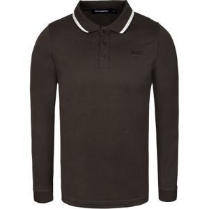 Karl Lagerfeld Shirt  donkerbruin / wit