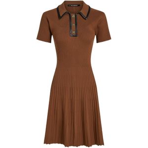 Karl Lagerfeld Gebreide jurk  karamel / zwart