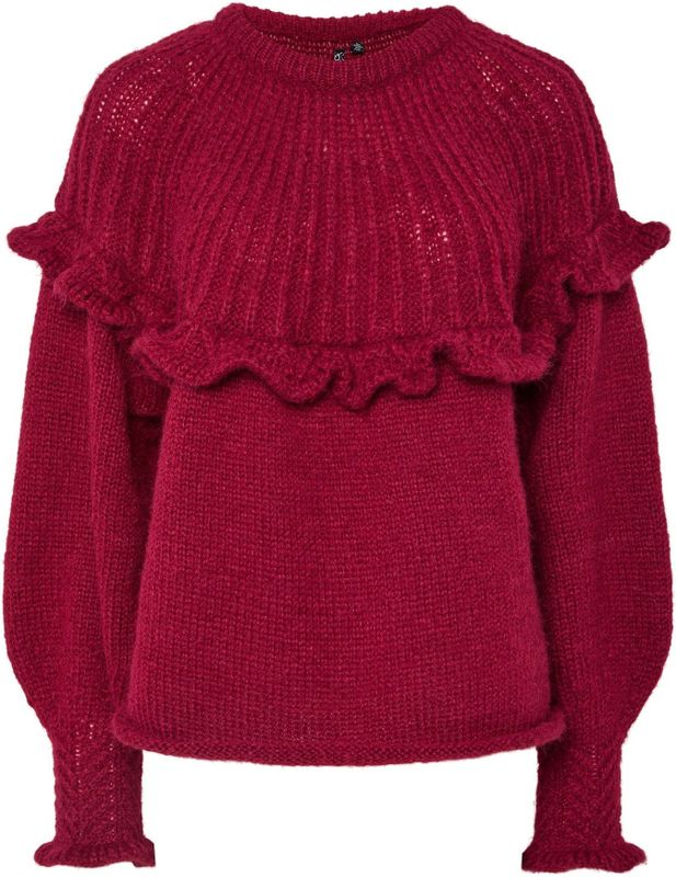 PIECES Trui 'PCSikka'  rood