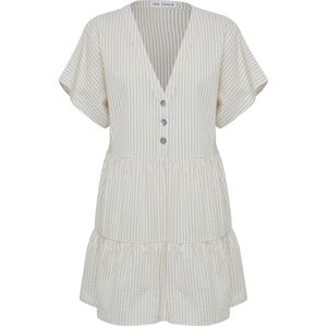 The Fated Jurk 'ACACIA'  beige / wit