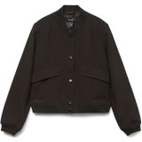 Vmamala - Jas - Hoge Opstaande Kraag - Lange Mouwen - Kort - Drukknoopsluiting