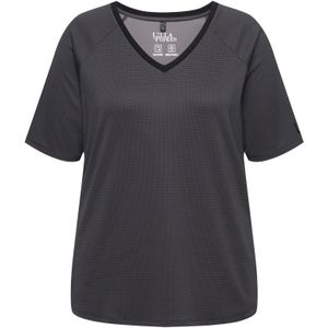 Ulla Popken Shirt  antraciet / zwart