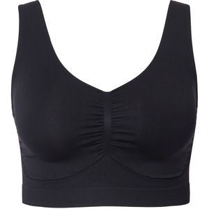 Ulla Popken - Bustier - Zwart - Uitneembare Cups - Zonder Beugel