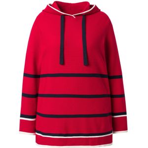 Ulla Popken Oversized trui  rood / zwart / wit