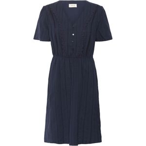 Cream Jurk 'Kallie'  navy