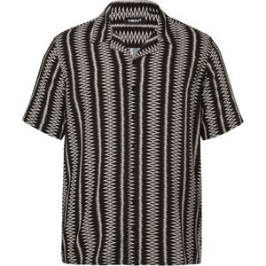 Men Plus Overhemd  zwart / wit