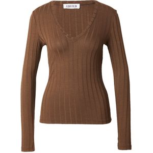 EDITED Shirt 'Elin'  donkerbruin