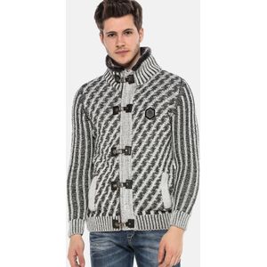 CIPO & BAXX Gebreid vest  grijs / antraciet