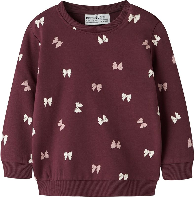 NAME IT - NBFVIMONE - Sweatshirt - Oudroze/Wijnrood/Wit