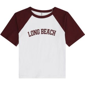 ABOUT YOU Shirt 'Frieda'  bordeaux / wit